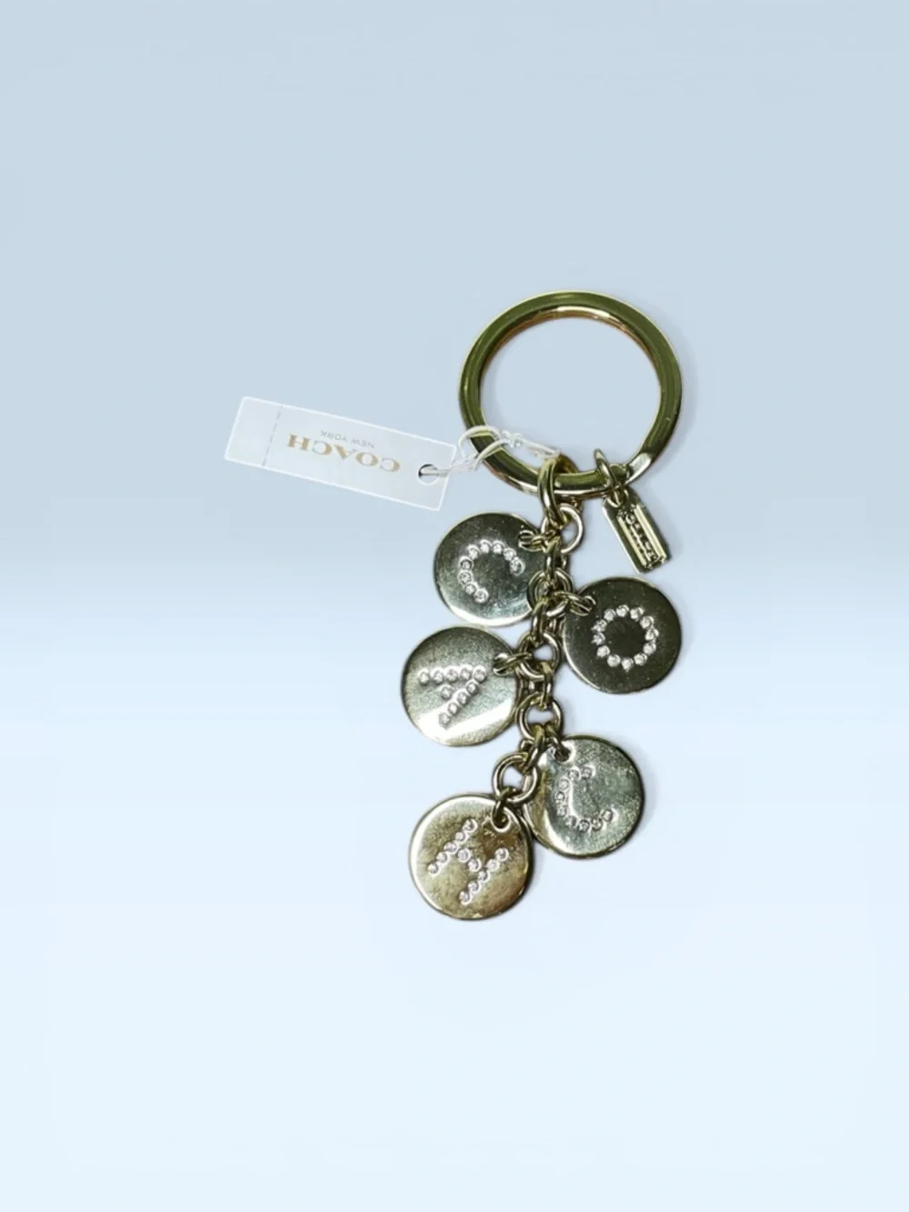 Coach COACHLetter Dangle Disc Keychain, Limited Edition NWT - Picture 2 of 4
